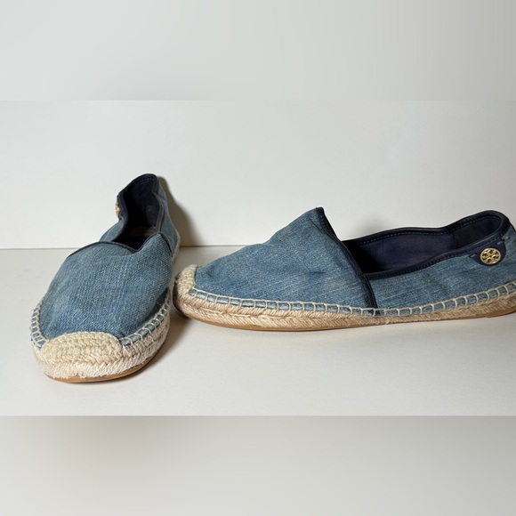 Tory Burch Denim Blue Loafers - Picture 1 of 10